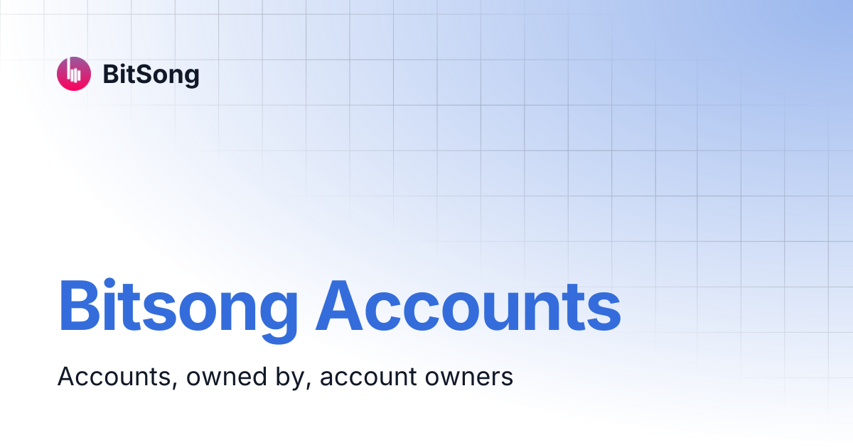 Bitsong Accounts | BitSong